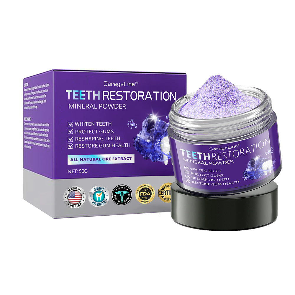 GarageLine® Teeth Restoration Mineral Powder🦷(Suitable for cavities, tooth sensitivity, gum recession, oral inflammation, periodontal problems, and various dental and oral care needs.)