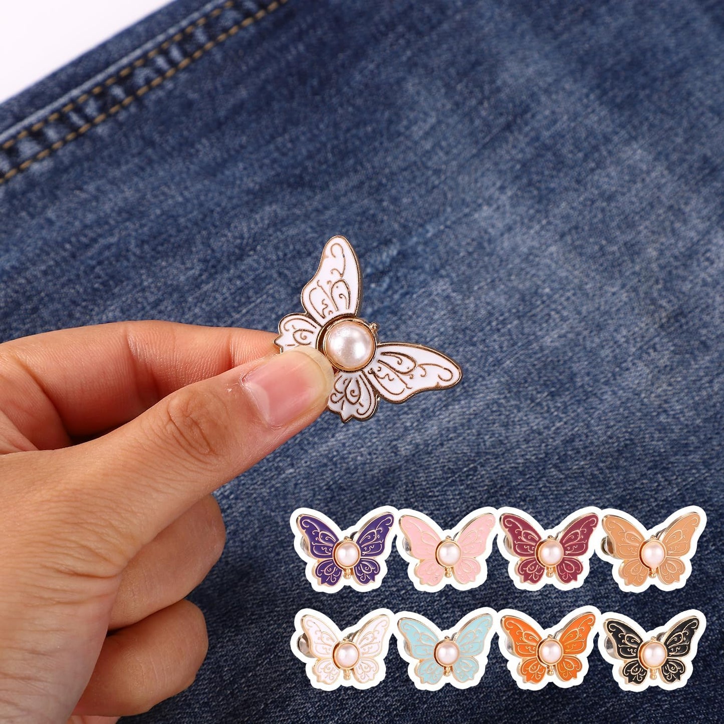 Last Day 50% OFF🦋SVOZK® 8PCS Butterfly Waist Tighteners 🦋 Perfect Fit in Seconds — No Sewing Needed