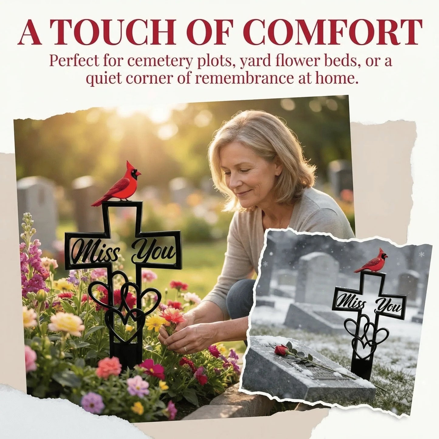 🐦REBYIPO® LAST DAY 50% OFF -💖Metal Cemetery Memorial Plaque for Remembrance✝️