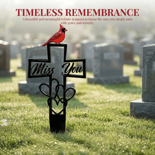 🐦REBYIPO® LAST DAY 50% OFF -💖Metal Cemetery Memorial Plaque for Remembrance✝️