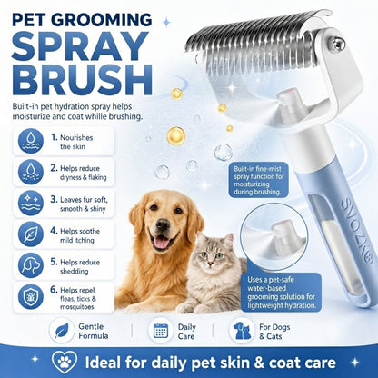 👉 SVOZK® Double-Sided Smart Pet Grooming Brush – 🐾 Hurtless Shedding & Dematting Undercoat Rake for Dogs and Cats