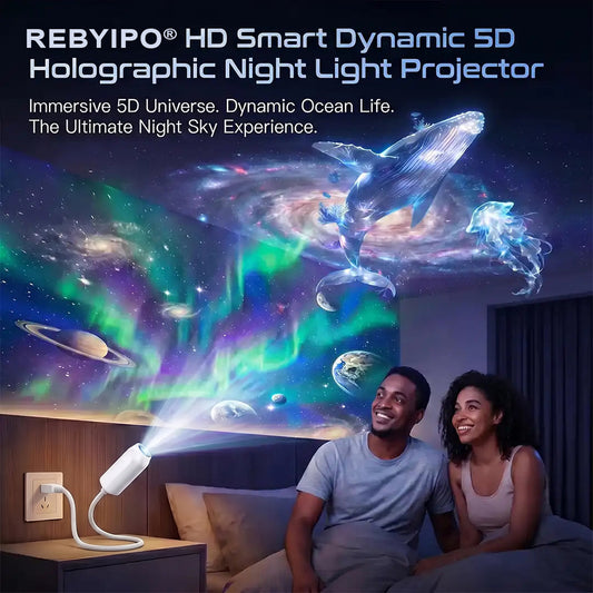 👉Last day 70%off丨👀REBYIPO® Night Light Projector - Smart Holographic Star Projector🌠