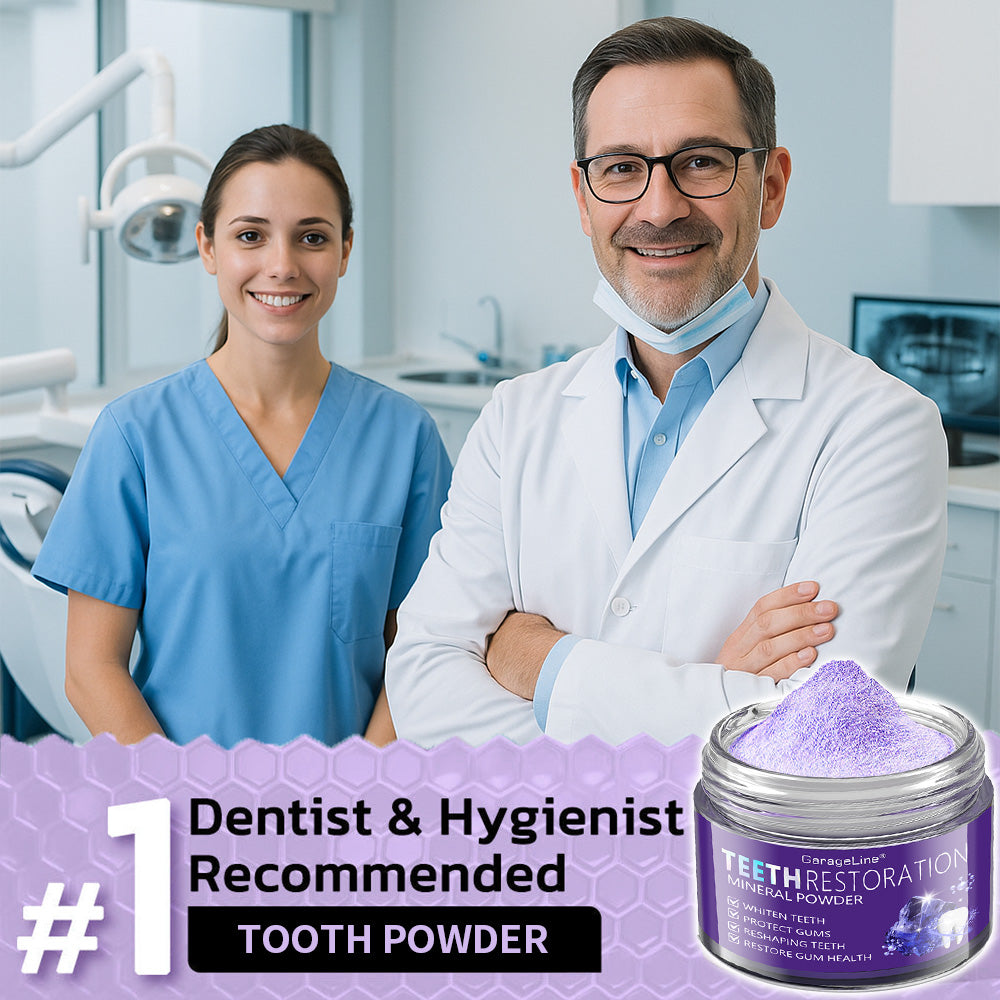 GarageLine® Teeth Restoration Mineral Powder🦷(Suitable for cavities, tooth sensitivity, gum recession, oral inflammation, periodontal problems, and various dental and oral care needs.)