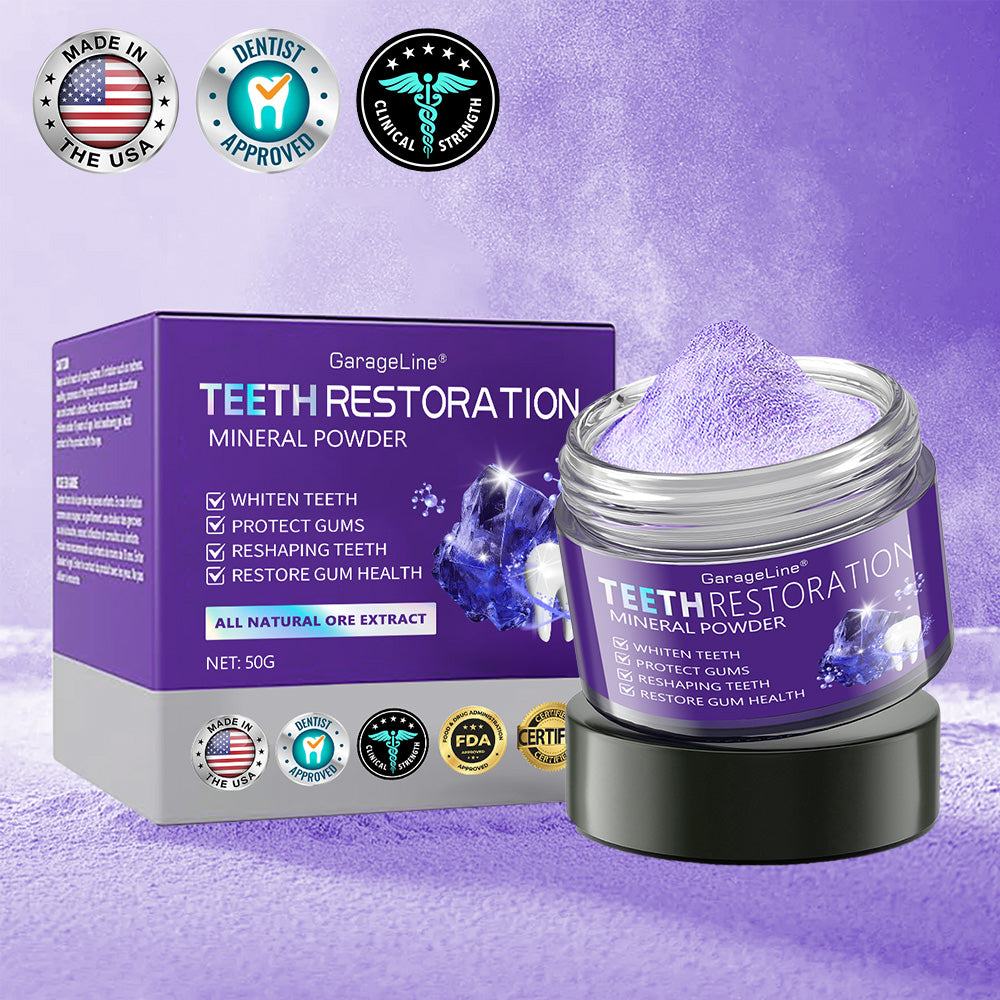 GarageLine® Teeth Restoration Mineral Powder🦷(Suitable for cavities, tooth sensitivity, gum recession, oral inflammation, periodontal problems, and various dental and oral care needs.)