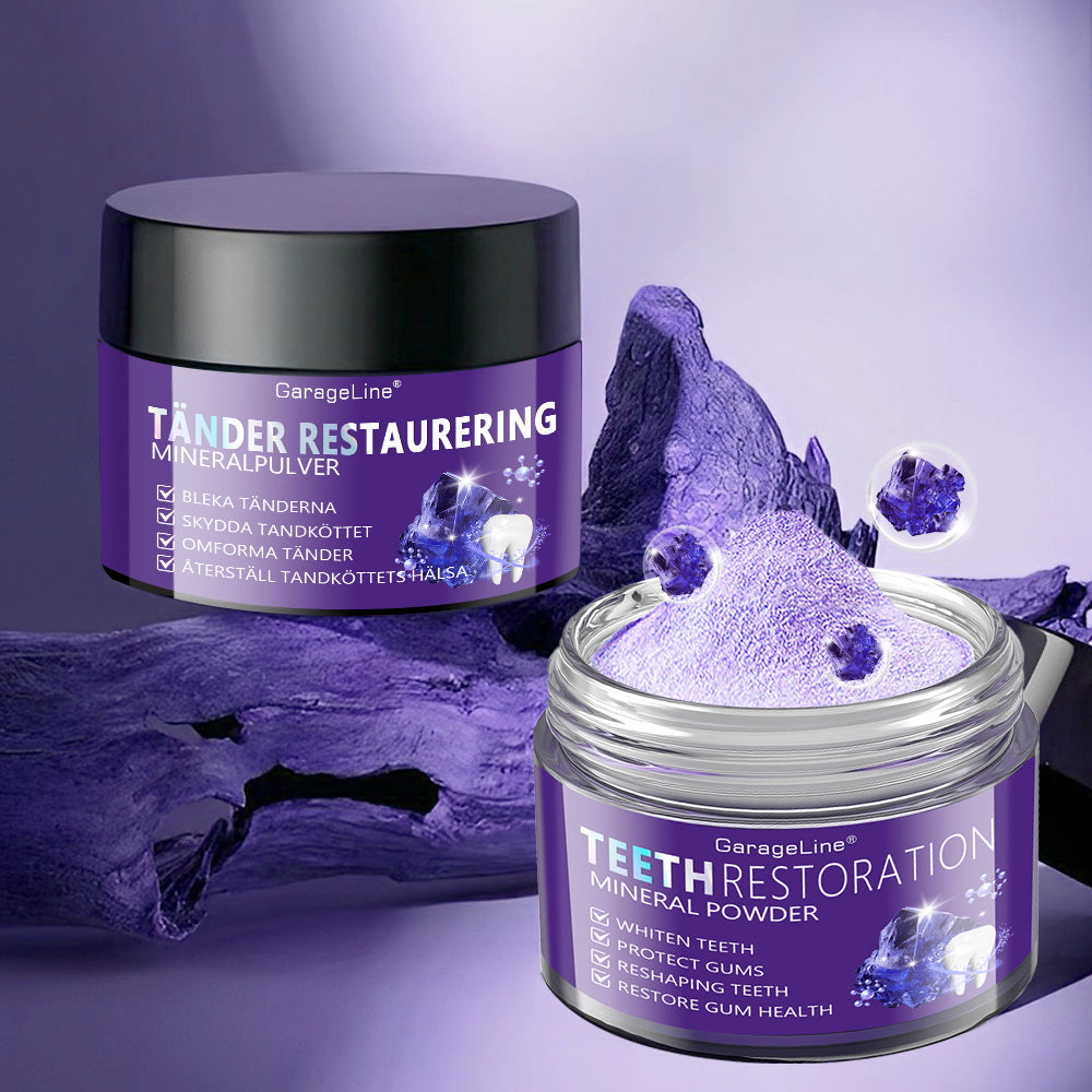 GarageLine® Teeth Restoration Mineral Powder🦷(Suitable for cavities, tooth sensitivity, gum recession, oral inflammation, periodontal problems, and various dental and oral care needs.)