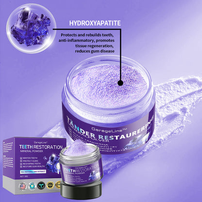 GarageLine® Teeth Restoration Mineral Powder🦷(Suitable for cavities, tooth sensitivity, gum recession, oral inflammation, periodontal problems, and various dental and oral care needs.)