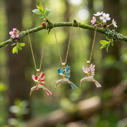 🔥 Final Day: 50% OFF!! | CZTICLE® 🦜 2026 All-New Upgrade 💥 Exquisite Diamond-Embellished Sunbird Necklace