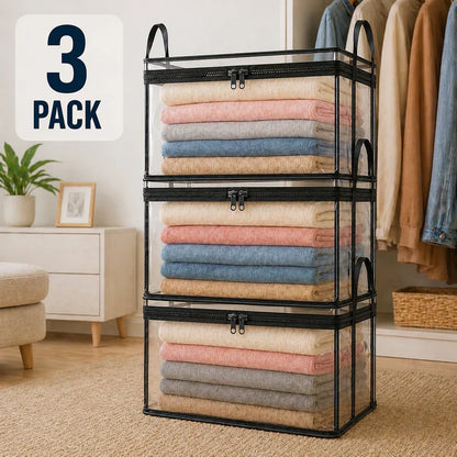 🤩LAST DAY BUY 2 GET 1 FREE!!💕SVOZK® Transparent Storage Bag – Large, Dust & Moisture-Proof with Handle✨Ultimate All-in-One Organizer for Clothes, Toys, Books, Stuffed Animals & Absolutely Everything! 🧸📚👕🧦