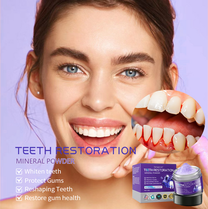 GarageLine® Teeth Restoration Mineral Powder🦷(Suitable for cavities, tooth sensitivity, gum recession, oral inflammation, periodontal problems, and various dental and oral care needs.)