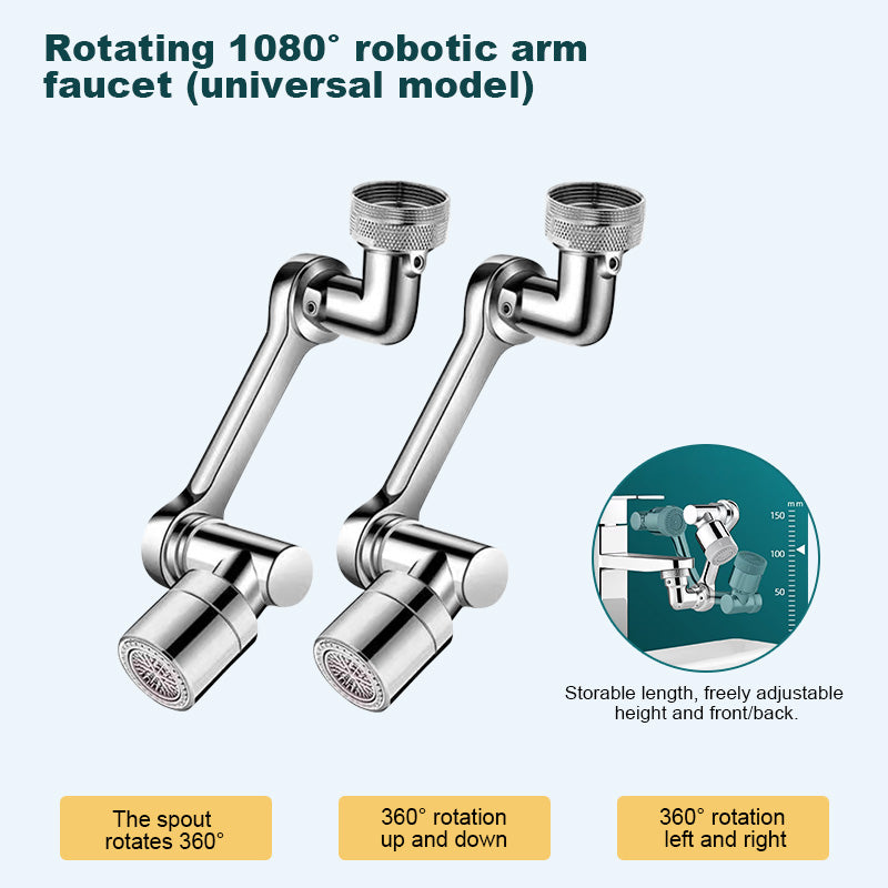 🔥Last Day Promotion 59% OFF🔥👍Rotating 1080° robotic arm faucet (universal model)--👩‍👩‍👧‍👧The direction and water flow rate can be freely adjusted
