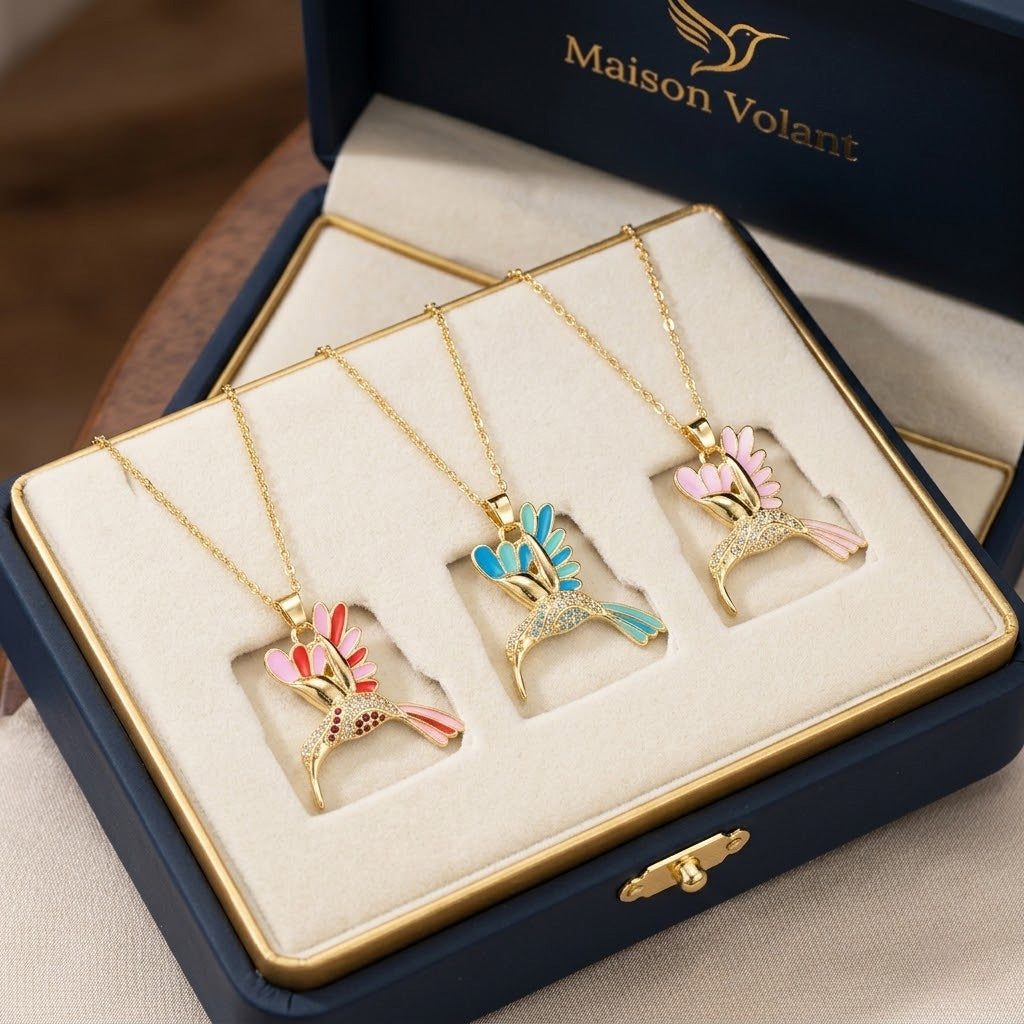 🔥 Final Day: 50% OFF!! | CZTICLE® 🦜 2026 All-New Upgrade 💥 Exquisite Diamond-Embellished Sunbird Necklace