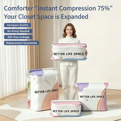 Space Saver Deal: 🧳📦✨ Last day: 78% off | FREE SVOZK® No-Pump 3D Vacuum Storage Bags