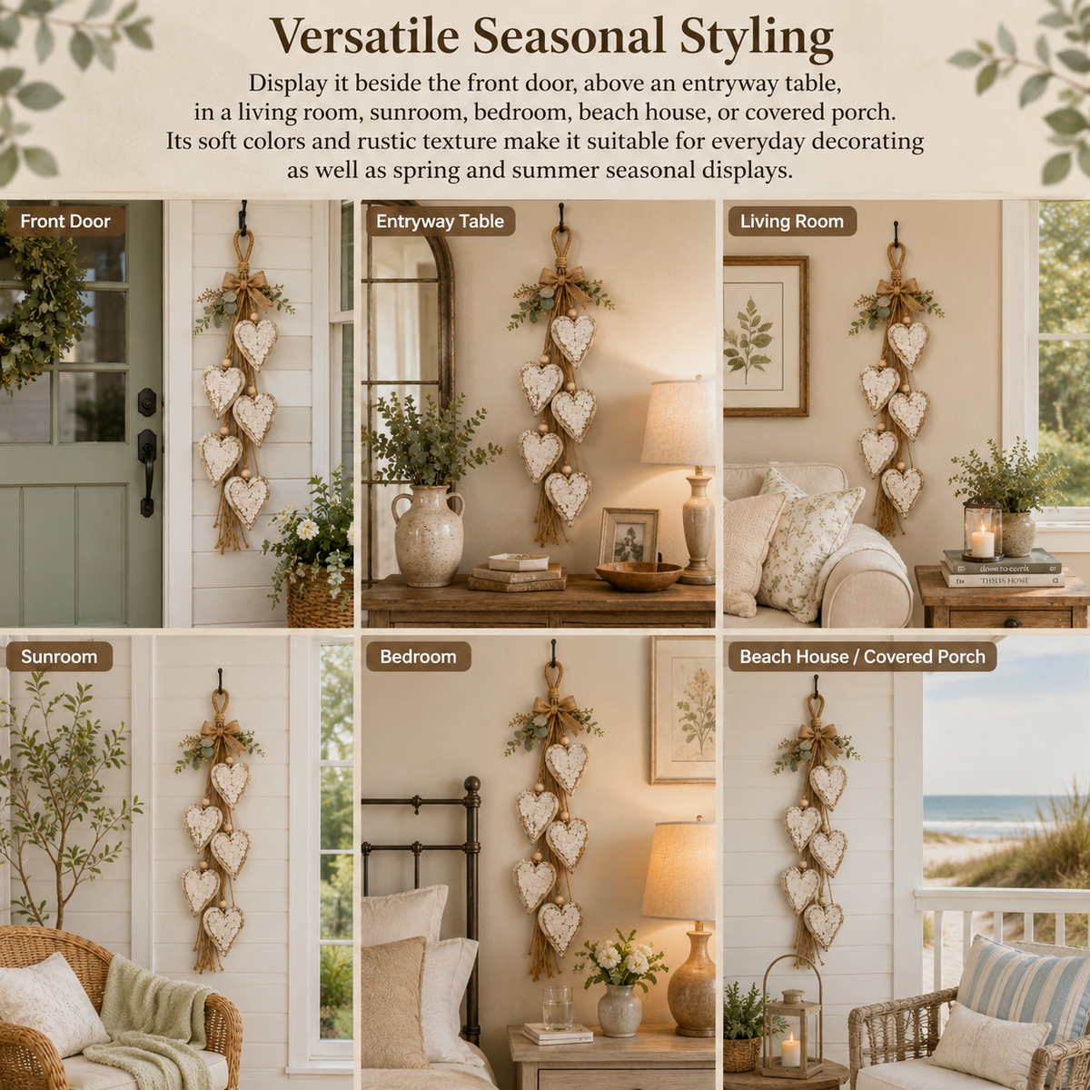 🤎 IEY® Hanging Heart Wall Decor - A Heartwarming Gift for Every Home