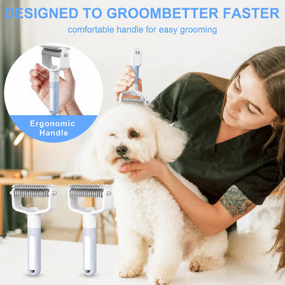 👉 SVOZK® Double-Sided Smart Pet Grooming Brush – 🐾 Hurtless Shedding & Dematting Undercoat Rake for Dogs and Cats