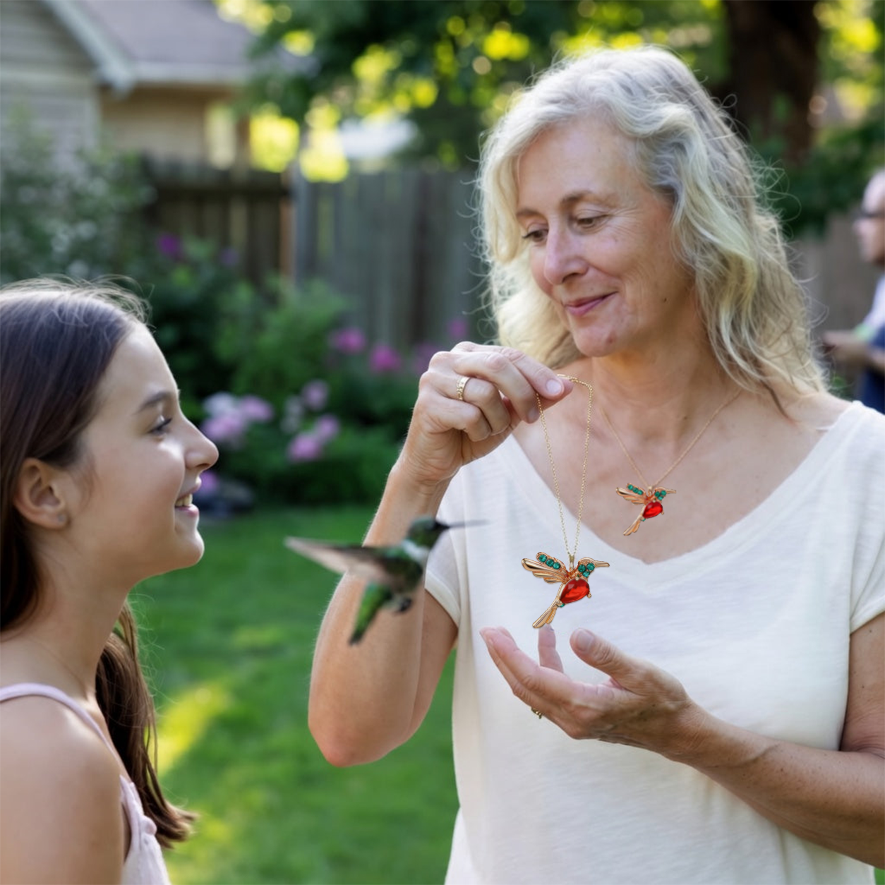 🔥 Last Day: 50% OFF!! | CZTICLE® 🦜2026 Brand-New Upgrade 💥 Exquisite Red Agate Hummingbird Necklace  with Bonus Earrings