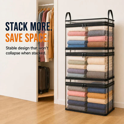 🤩LAST DAY BUY 2 GET 1 FREE!!💕SVOZK® Transparent Storage Bag – Large, Dust & Moisture-Proof with Handle✨Ultimate All-in-One Organizer for Clothes, Toys, Books, Stuffed Animals & Absolutely Everything! 🧸📚👕🧦