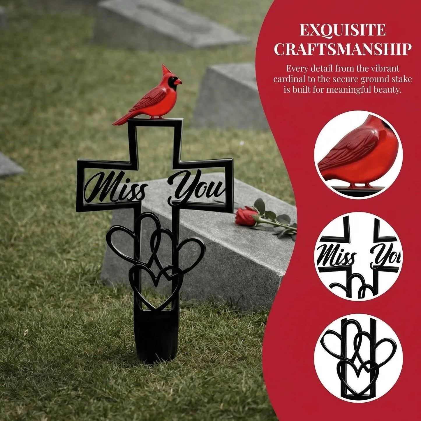 🐦REBYIPO® LAST DAY 50% OFF -💖Metal Cemetery Memorial Plaque for Remembrance✝️