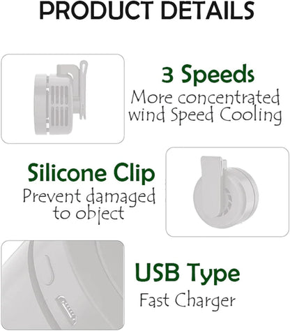 ✨✨Portable Silent Mini Bladeless Clip-on Fan🔥🔥