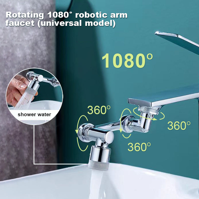 🔥Last Day Promotion 59% OFF🔥👍Rotating 1080° robotic arm faucet (universal model)--👩‍👩‍👧‍👧The direction and water flow rate can be freely adjusted