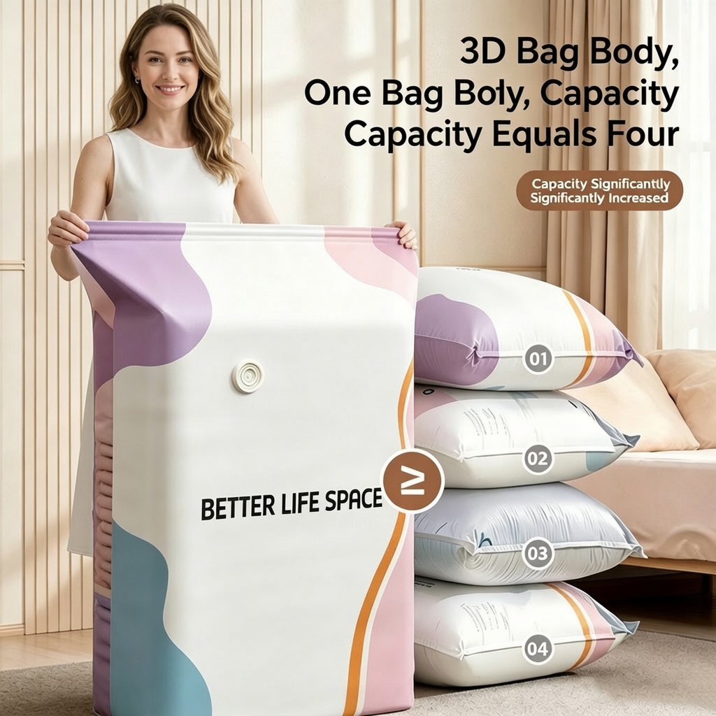 Space Saver Deal: 🧳📦✨ Last day: 78% off | FREE SVOZK® No-Pump 3D Vacuum Storage Bags