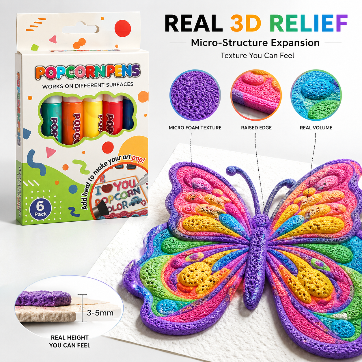 🔥Save 20% by ordering today丨🌿IEY® 3D Relief Art Pen – Turn Flat Drawings Into Touchable 3D Art