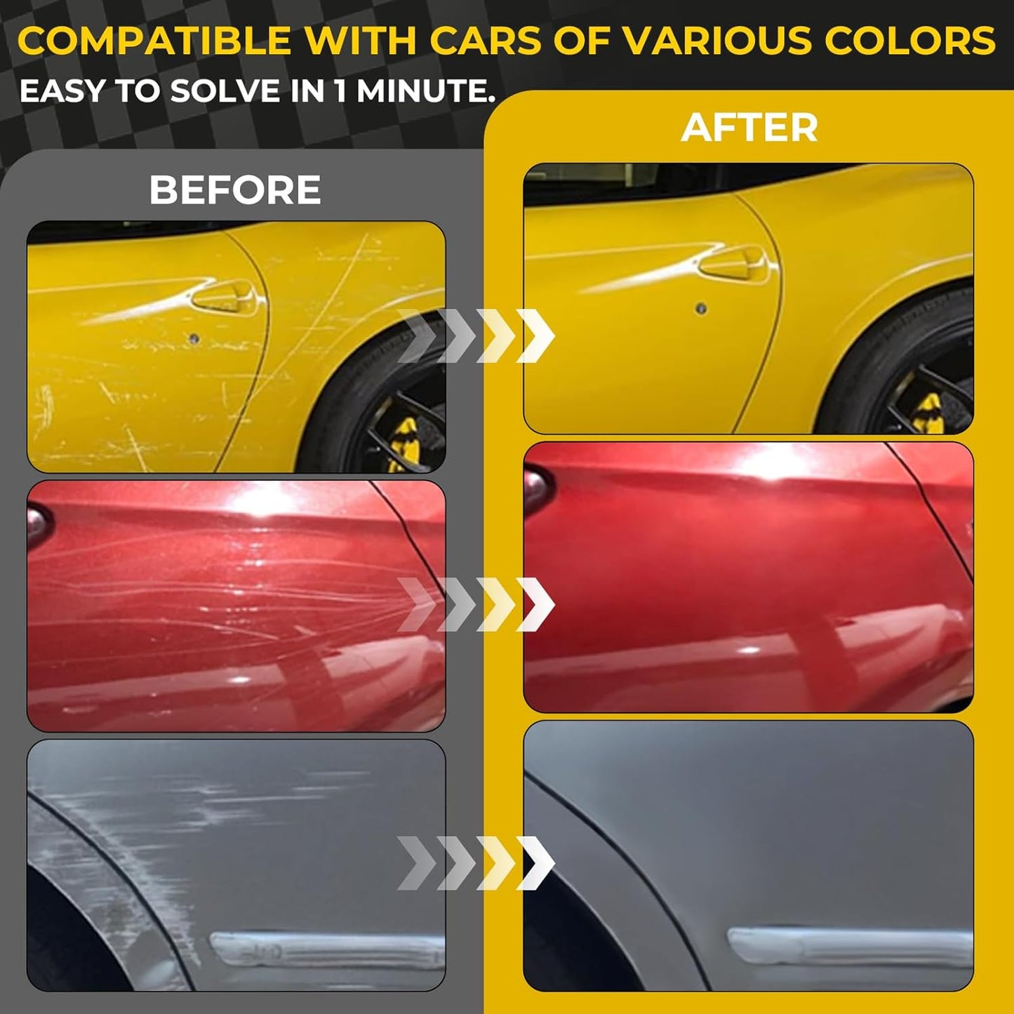 ✨✨ 2026 All-New Upgraded Car Scratch Repair Wax — Includes Application Sponge and Towel🔥🔥