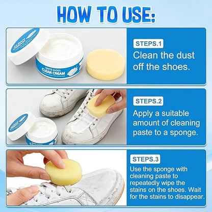 🔥🔥HEATWOLF® Multifunctional White Shoe Cleaning Paste (Built-in Sponge) — No-Rinse Formula✨✨
