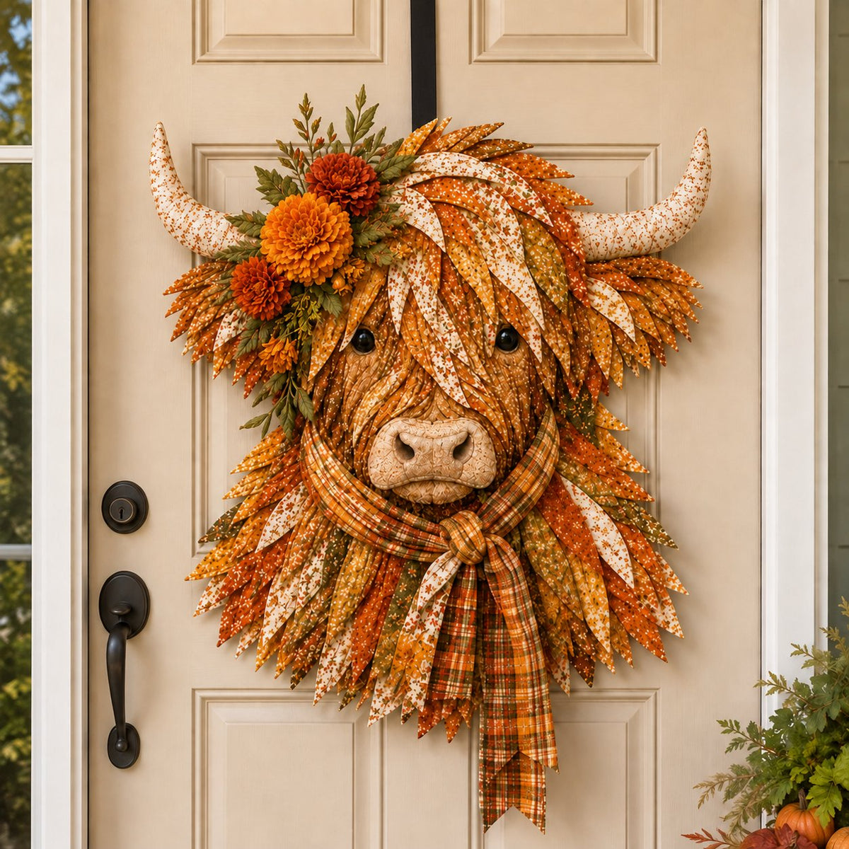 ⏰LAST DAY 49% OFF - 🐮💐🌸 IEY® Birth Flower Highland Cow 3D Layered Fabric Art DIY Kit | Complete Kit Included ✂️ Pre-Cut Pieces • Glue or Stitch Your Way • Create a Cozy 3D Highland Cow Decor 💕