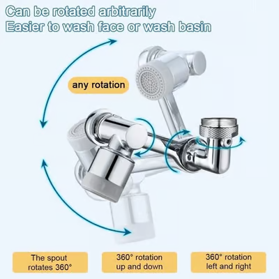 🔥Last Day Promotion 49% OFF🔥🔥Rotating 1080° robotic arm faucet (universal model)--👩‍👩‍👧‍👧The direction and water flow rate can be freely adjusted