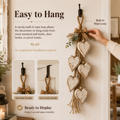 🤎 IEY® Hanging Heart Wall Decor - A Heartwarming Gift for Every Home