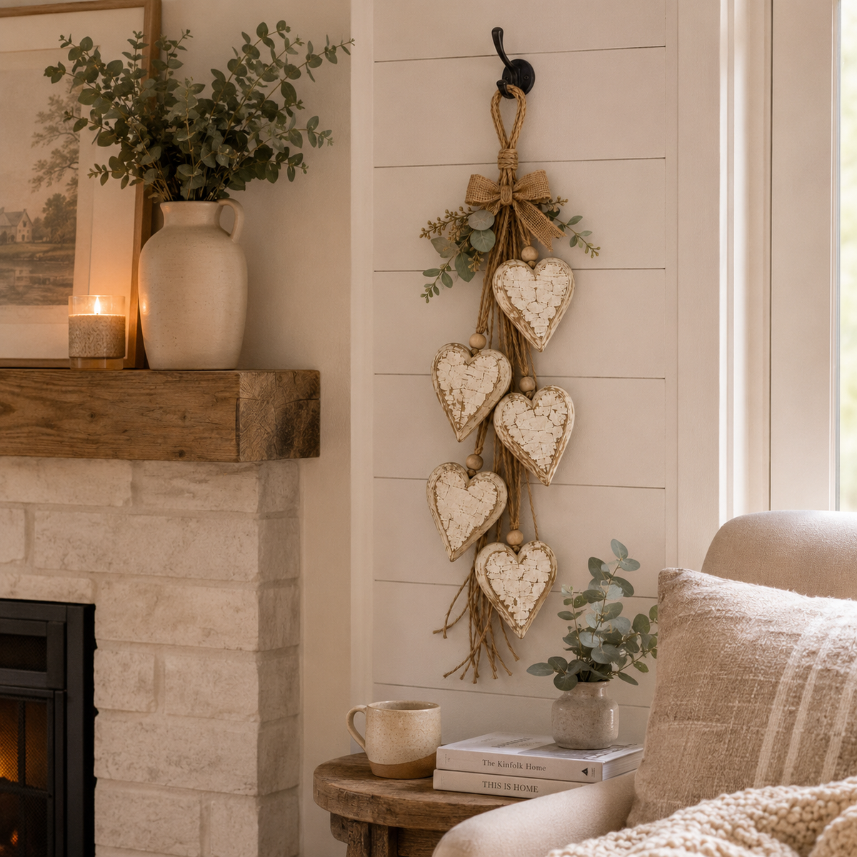 🤎 IEY® Hanging Heart Wall Decor - A Heartwarming Gift for Every Home