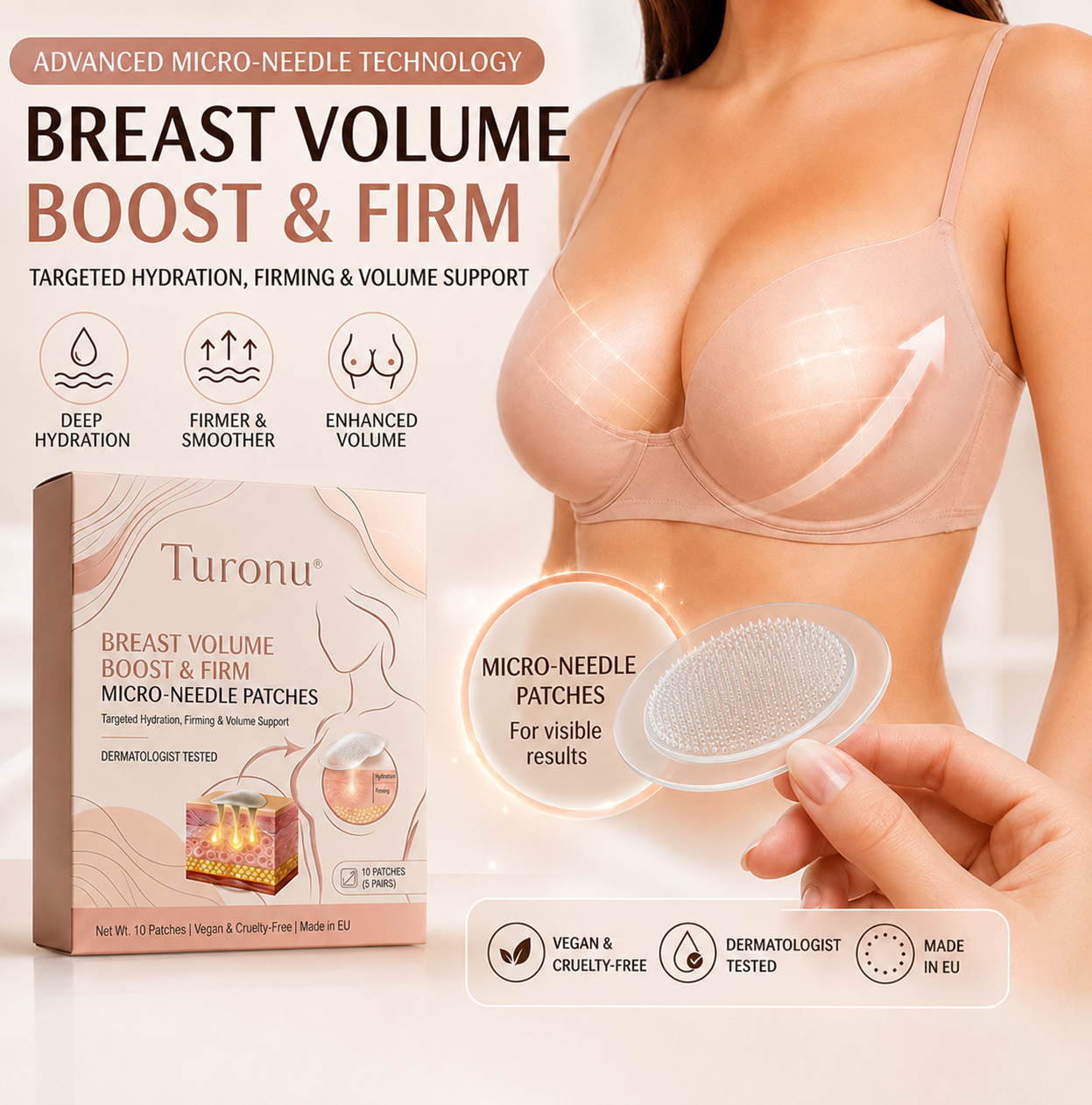 🔥Turonu® Targeted Nano-Microneedle Breast & Butt Enhancement Patches💥💥