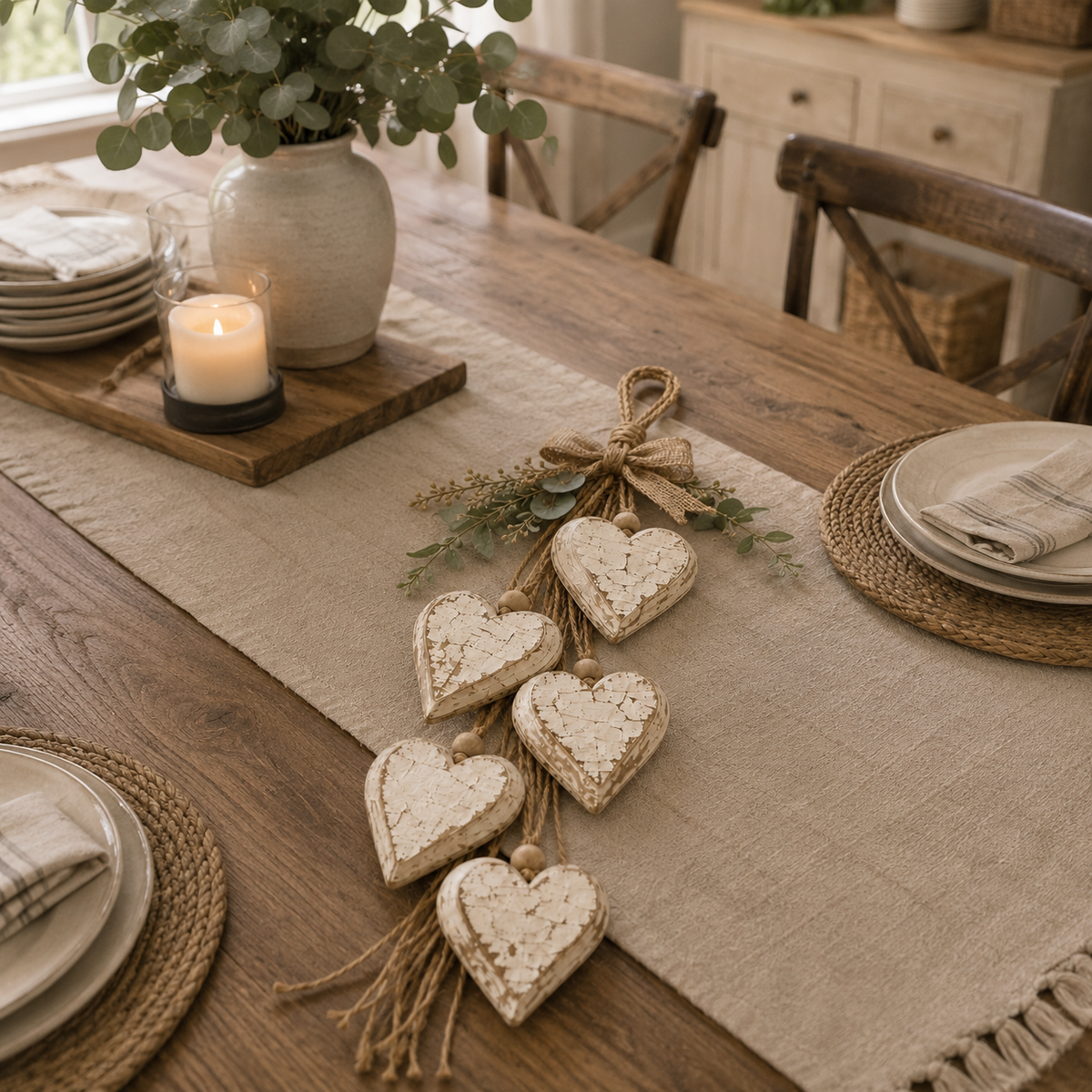 🤎 IEY® Hanging Heart Wall Decor - A Heartwarming Gift for Every Home