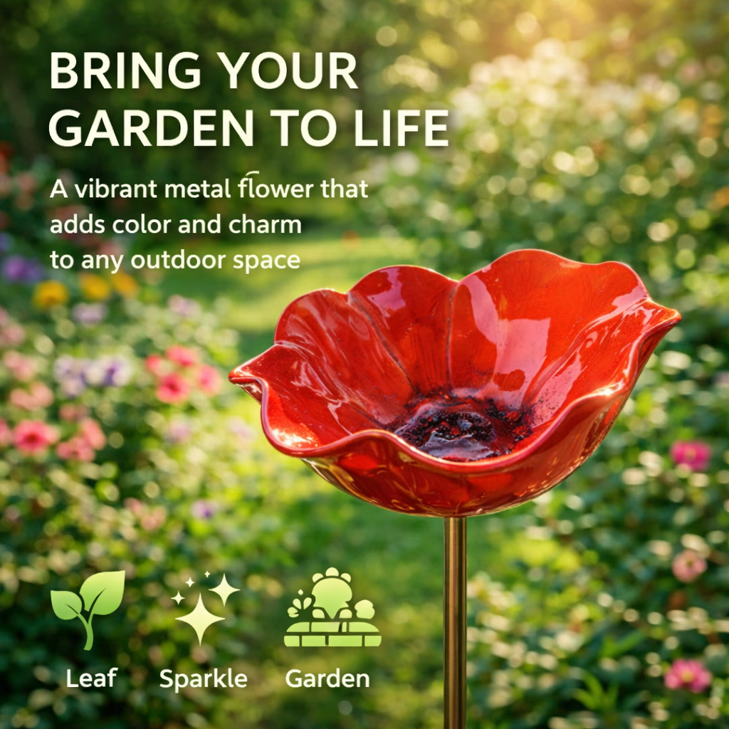 💖🎁REBYIPO® 2026 Mother's Day Gifts 50% Off-🔥Handmade Metal Flower Garden Stake🐦