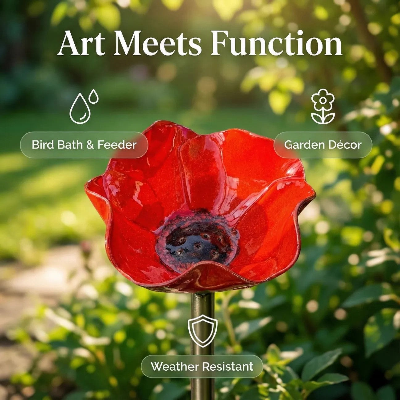 💖🎁REBYIPO® 2026 Mother's Day Gifts 50% Off-🔥Handmade Metal Flower Garden Stake🐦