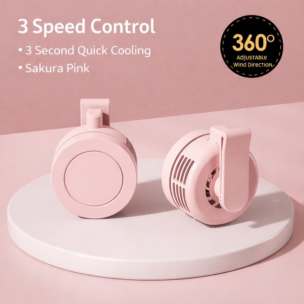 ✨✨Portable Silent Mini Bladeless Clip-on Fan🔥🔥