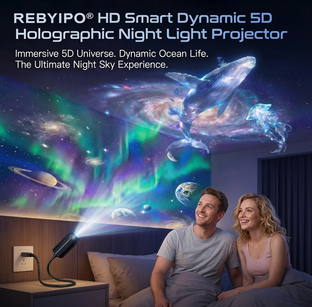 🔥Last day 70%off丨REBYIPO® Night Light Projector - Smart Holographic Star Projector🌠