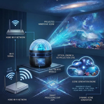 👉Last Day: 70% OFF | 🌞REBYIPO® 360° Night Light Projector - Smart Holographic Star Projector🌌✨
