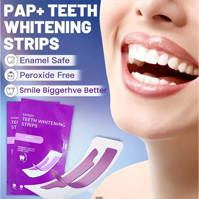 GarageLine® Purple Teeth Whitening Strips - 7/21 Whitening Sessions - Safe for Enamel - Non Sensitive Teeth Whitening - Peroxide-Free