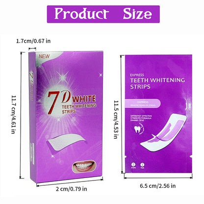 GarageLine® Purple Teeth Whitening Strips - 7/21 Whitening Sessions - Safe for Enamel - Non Sensitive Teeth Whitening - Peroxide-Free