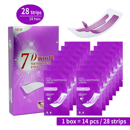 GarageLine® Purple Teeth Whitening Strips - 7/21 Whitening Sessions - Safe for Enamel - Non Sensitive Teeth Whitening - Peroxide-Free
