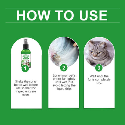 🥳 2026 HOT SALE🥳 💐50K+ SOLD!🍃🐾 50% OFF! Natural Flea & Tick Spray – Peppermint & tea tree oil, safe for cats & dogs. Soothes itchy skin, no harsh chemicals. Just spray & go. A gentle pest solution. 🌿✨