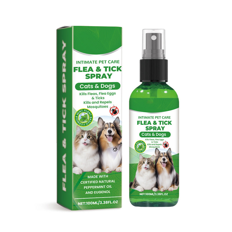 🥳 2026 HOT SALE🥳 💐50K+ SOLD!🍃🐾 50% OFF! Natural Flea & Tick Spray – Peppermint & tea tree oil, safe for cats & dogs. Soothes itchy skin, no harsh chemicals. Just spray & go. A gentle pest solution. 🌿✨