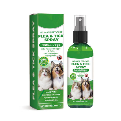 🥳 2026 HOT SALE🥳 💐50K+ SOLD!🍃🐾 50% OFF! Natural Flea & Tick Spray – Peppermint & tea tree oil, safe for cats & dogs. Soothes itchy skin, no harsh chemicals. Just spray & go. A gentle pest solution. 🌿✨